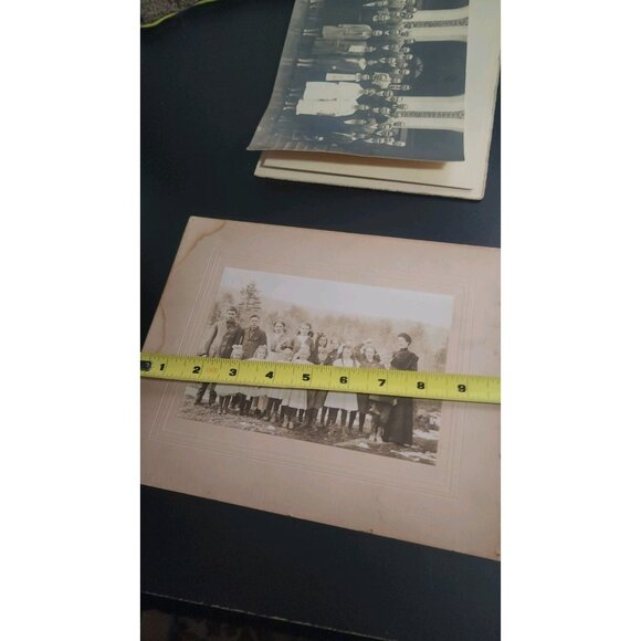 Vintage Black White Photo - Antique Group Portrait Poultney Vt Rood Photography - Picture 8 of 15